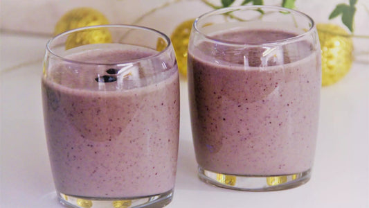 Natural Nordic Bilberry peanut butter smoothie