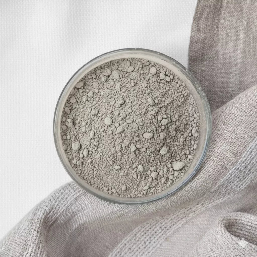 Natural Nordic clay mask on a glass jar