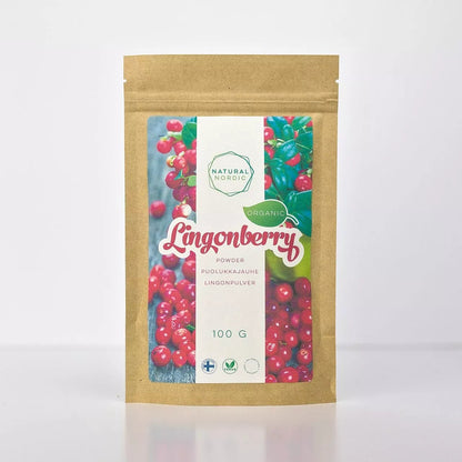 ORGANIC LINGONBERRY POWDER Wild Nordic berry - Natural Nordic